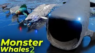 Whales vs Monster Whales vs Space Whales | Monster Whale Size Comparison 2 (3D Animation)