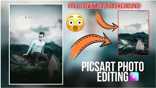 PicsArt background change whale fish photo Editing picsart tutorial full video  || #ajijuleditz