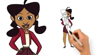SIMPLE and EASY cartoon character drawing  | Penny Proud drawing tutorial