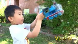 Jason Plays Bubble Outside Kids Video