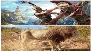 Assassins Creed ODYSSEY Stealth Gameplay & Hunting Lion Lion PS4 - I Played This Game On My PS4
