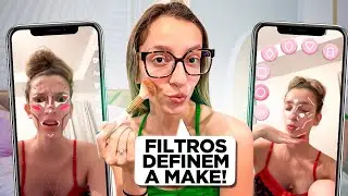 😳 O FILTRO DO TIKTOK ESCOLHEU A MINHA MAQUIAGEM