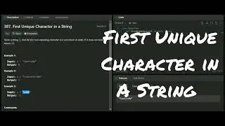 First Unique Character In a String || leetcode || Python || (Hindi) #5