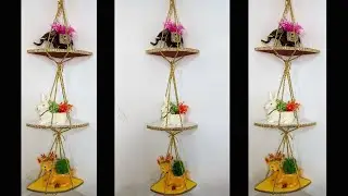 Waste Cardboard se Beautiful Wall Hanging Corner Shelf | DIY Home Decor