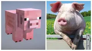 MINECRAFT: CHARACTERS IN REAL LIFE (mobs, animals, items)