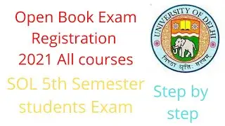 SOL OBE Exam Registration start 5th semester and All courses 5th semester obe Registration 2021