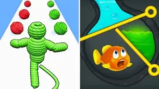 Rope Man vs. Save The Fish  Pull The Pin |🖤💜💙🩵| Ultimate Walkthrough | Episode - 193