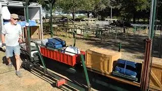 Ridge Live Steamers transfer table unloading trailer