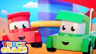 TRUCK GAMES -  Alex 的勇敢滑梯之旅 😨 🎢 | 儿童汽车动画 | 有趣的儿童卡通