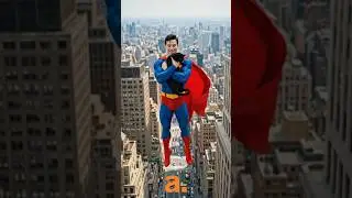 He transformed into a superhero to rescue the poor cat. #Anhne #supperman