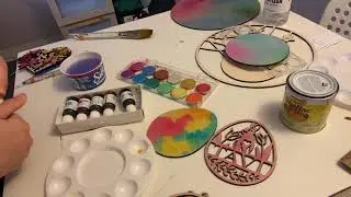 Using watercolor on laser cut birch plywood
