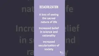 Desacralization | 60 Second Sociology (Beliefs in Society)