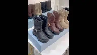 Prada shoes leather boots