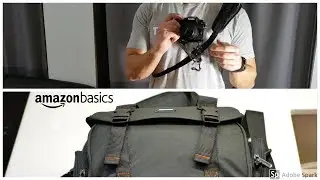 AmazonBasics Camera Sling Strap, Wrist Strap, Large DSLR/Mirrorless Camera Bag