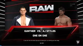 WWE 2K25 Gunther vs Aj Styles