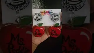 Personalized Teacher Earrings| Hand-painted Earrings #earrings #teacher #handpaintedearrings