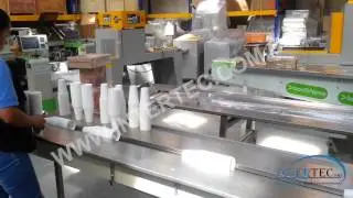Flow Pack 480 Empacando vasos pl&aacute;sticos - INTERTEC