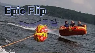 Tubing on Deep Creek Lake, MD (EPIC FLIP!!!)