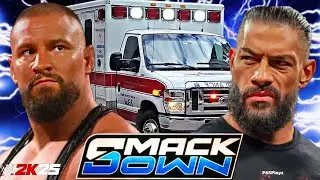 Roman Reigns vs Bron Breakker Wwe Smack Down 08 Jan 2026 Ambulance WWE2k25 - PS5 4K Game Play