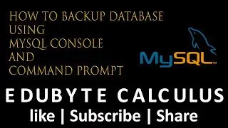 How to backup MYSQL database using command line.