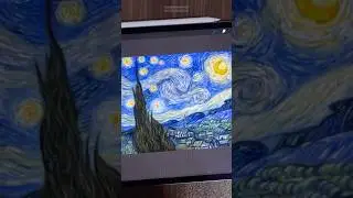 Let's paint The Starry Night 🤩✨#VanGogh #thestarrynight #digitalpaintingprocess