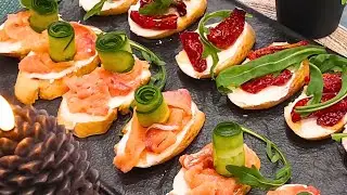 Exquisite bruschettas: easy to make and magical on the festive table.
