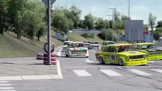 Racing Ladas around the street circuit of Mi&scaron;eluk, Serbia - Assetto Corsa