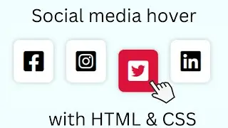 How make an icon hover effect with HTML & CSS | CSS hover effect