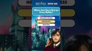 Harry Potter Sorcerer's Stone Movie Quiz | Where does Harry first see Draco Malfoy? #Shorts