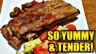 СУПЕР ПРОСТОЙ РЕЦЕПТ - Как приготовить нежные свиные ребрышки по-кубински - Духовка не требуется!