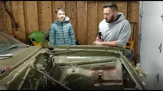 1974 Plymouth Duster Front Fender Removal. Dust or Bust Project. Best little helper.