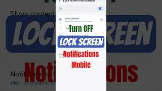 How to Turn off Lock Screen Notification in Android Mobile? #shortsfeed #shorts #trending #ytshorts