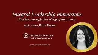 Integral Leadership Immersion details with Anne-Marie Marron