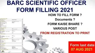 BARC OCES / DGFS ONLINE FORM 2021 | SCIENTIFIC OFFICER | FORM FILLING 2021