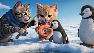 Snowy Reunion! Mama Cat&rsquo;s Family Meets Penguin Mochi for Skiing, Fishing, and a Hot Spring