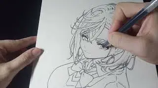 Practice drawing Ayase-san Dandadan #animeeart #practicedrawing #ayasemomo #dandadan #anime
