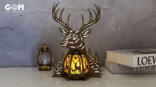 How to Make Deer Head Lantern - DIY Merry Christmas Paper Cutting