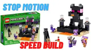 Набор LEGO Minecraft 2023 &laquo;Арена Края&raquo; (21242) Покадровая скоростная сборка