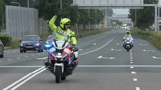 [SPOEDBEGELEIDING!] VTB Politie begeleid Ambulance 08-112 naar het Isala ziekenhuis in Zwolle