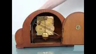 Junghans Antique Clock Art deco Chime 3 Bar Germany Chrome 8 day time-wised Ebay