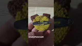 the dog 🐶 hair clip #crochet #pattern #hairaccessories #hairclip #hairpins #hairstyle #hairstyles