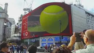 @vodafoneUK is putting @EmmaRaducanu on center court at Picadilly Circus. Shame she is #out #of #the