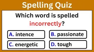 Spell Bee Competition English Spelling Test | Practice Grammar Quiz