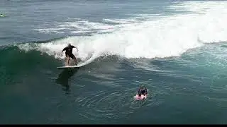 Surfing Great Waves At A Righthand Point Break Somewhere In El Salvador (Drone)