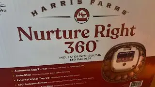 Review Of Harris Farms Nurture Right 360 incubator with built-in LED Candler/ results of hatching