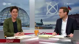 ZDF-spezial: Deutschland hat gew&auml;hlt - Moderation Dunja Hayali und Andreas Wunn 27.09.2021