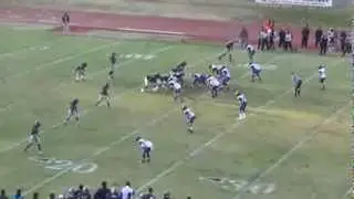 Crazy Football Play!!! Guy Flips Over a Defender - Lincoln MO - Blue Tigers