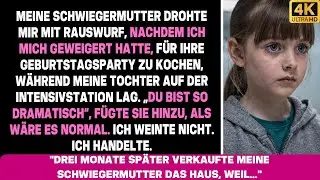 Kind auf Intensivstation, aber SchwiMu drohte mit RAUSWURF, wenn ich nicht für ihre Party koche!