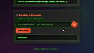 KiroMotivate: Spooky AI-Powered Motivation & Idea Name Generator