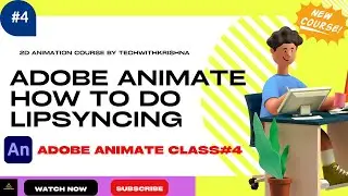 HOW TO CREAT LIP SYNC IN ADOBE ANIMATE|| 2D ANIMATION FULL COURSE IN HINDI 2023||TechWithKrishna||